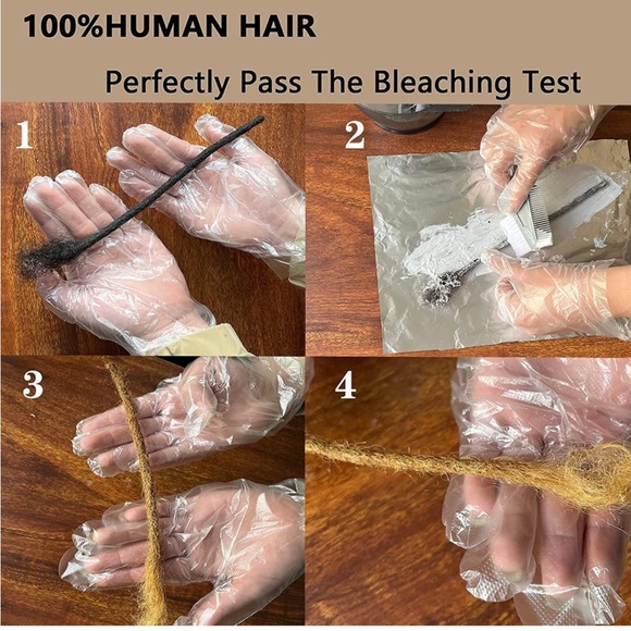 8 inch 30 Strands Width 100% Real Huamn Hair Permanent Dreadlocks Extension - Picture 2 of 7